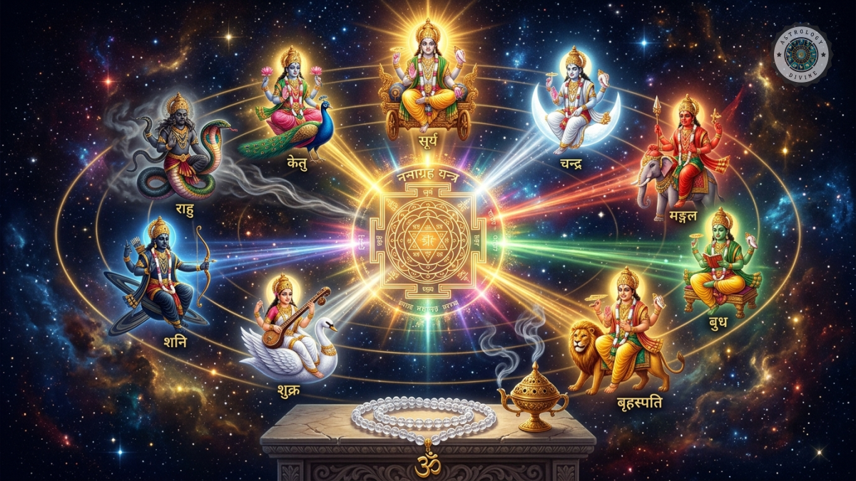 Navagraha Shanti Mantras: Complete Chanting Guide for Planetary Peace and Aura Cleansing